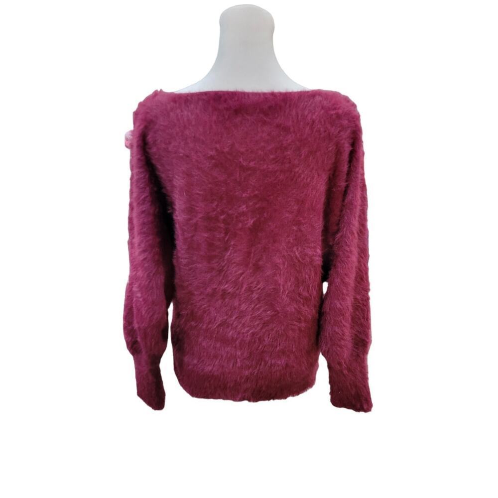 Anthropologie Ember Eyelash Soft Fuzzy Pullover Relaxed Fit Sweater Size Medium - Picture 8 of 12